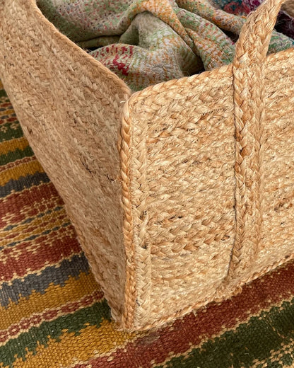 Extra Large Natural Jute Rectangular Basket