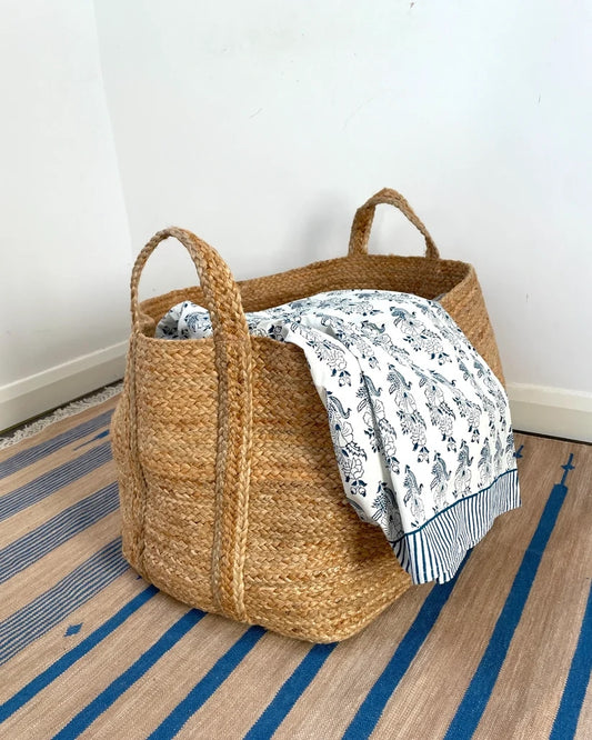 Extra Large Handwoven Jute Storage Basket
