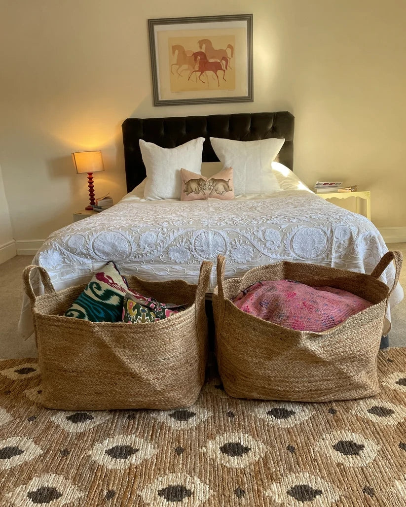 Extra Large Handwoven Jute Storage Basket