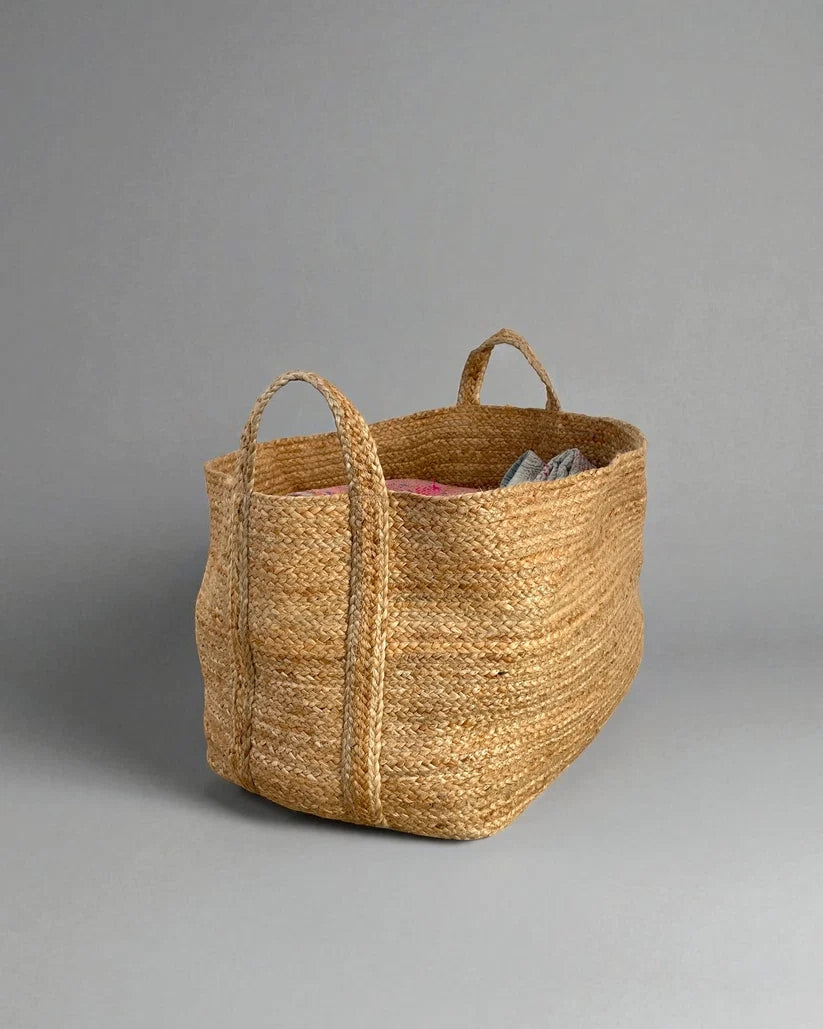 Extra Large Handwoven Jute Storage Basket
