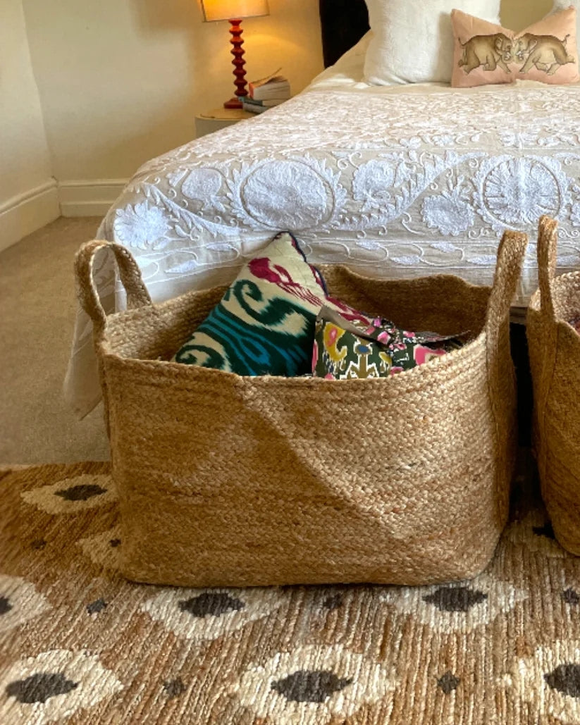Extra Large Handwoven Jute Storage Basket