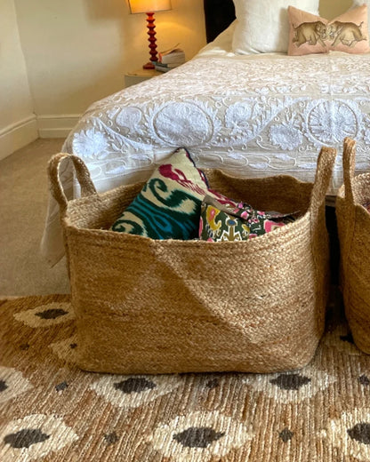Extra Large Handwoven Jute Storage Basket