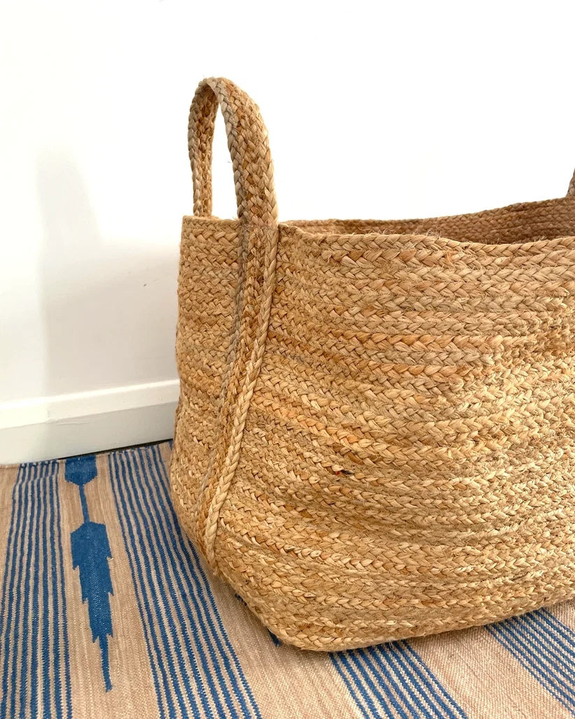 Extra Large Handwoven Jute Storage Basket