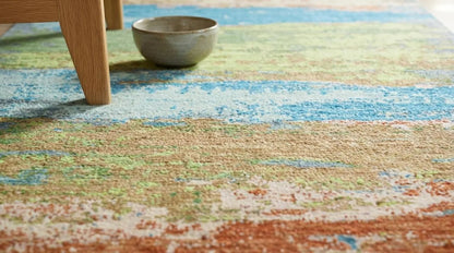 Handcrafted Contemporary Watercolor Carpet for Living Room