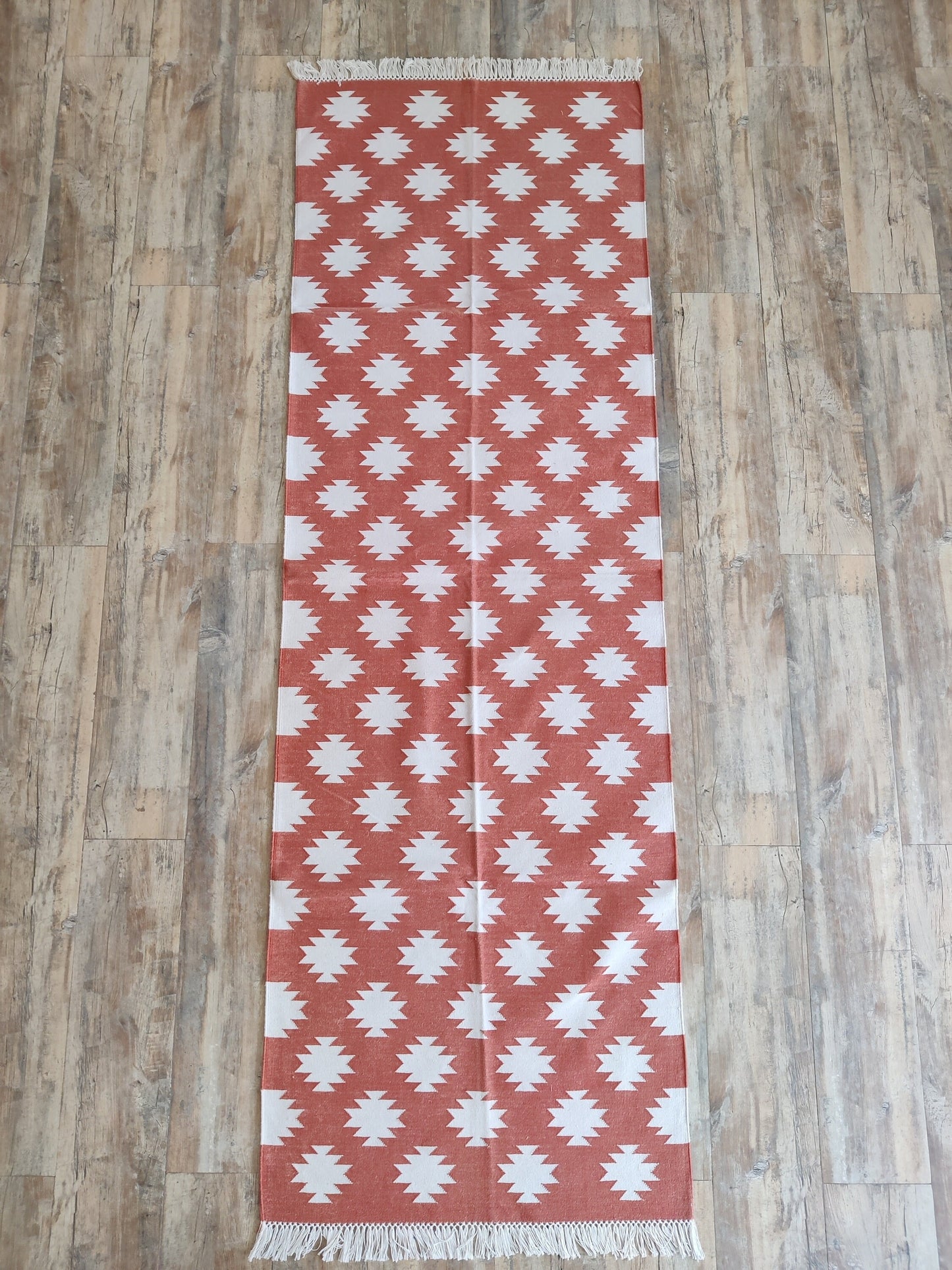 Cotton Flatwoven Cotton Runner, Entryway Runner, Stair Runner