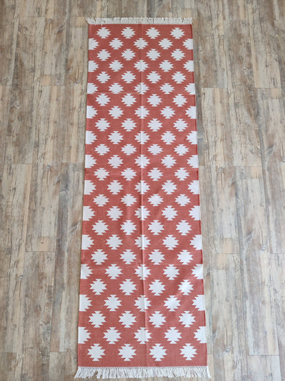 Cotton Flatwoven Cotton Runner, Entryway Runner, Stair Runner