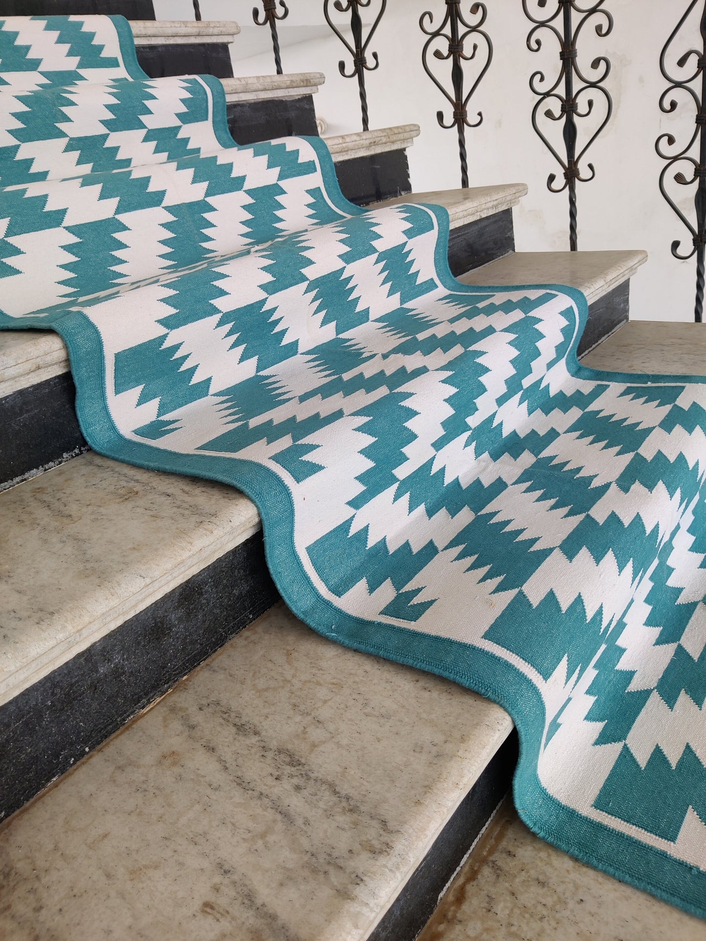 Geometric Design Runner Rug  Kitchen Runner Rug