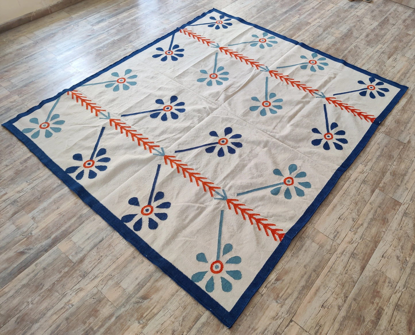 Blue Meadow Bloom Nordic Botanical Rug