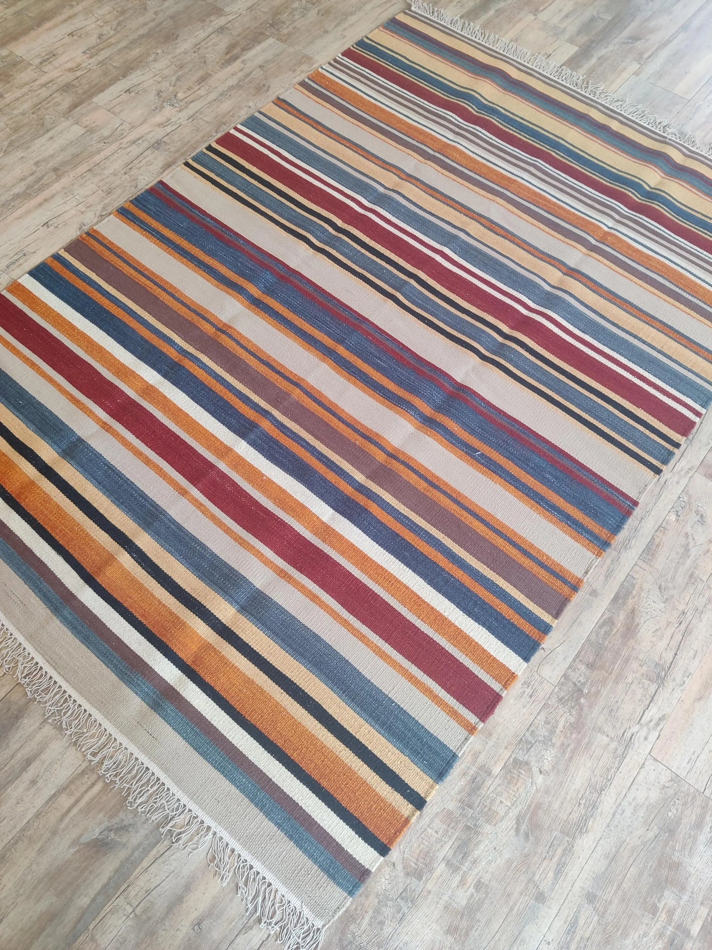 Canyon Sunset Striped Flatweave Area Rug