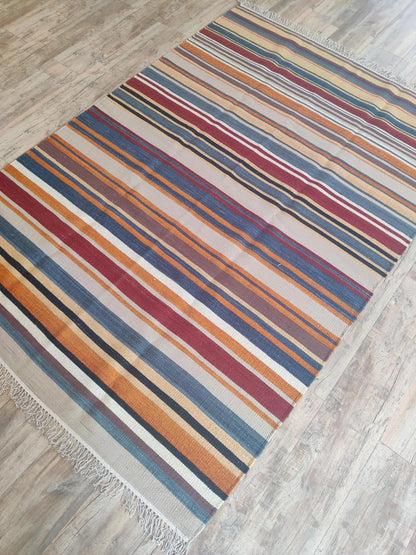 Canyon Sunset Striped Flatweave Area Rug