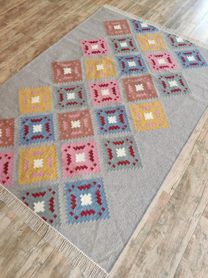 Pastel Argyle Diamond Geometric Area Rug
