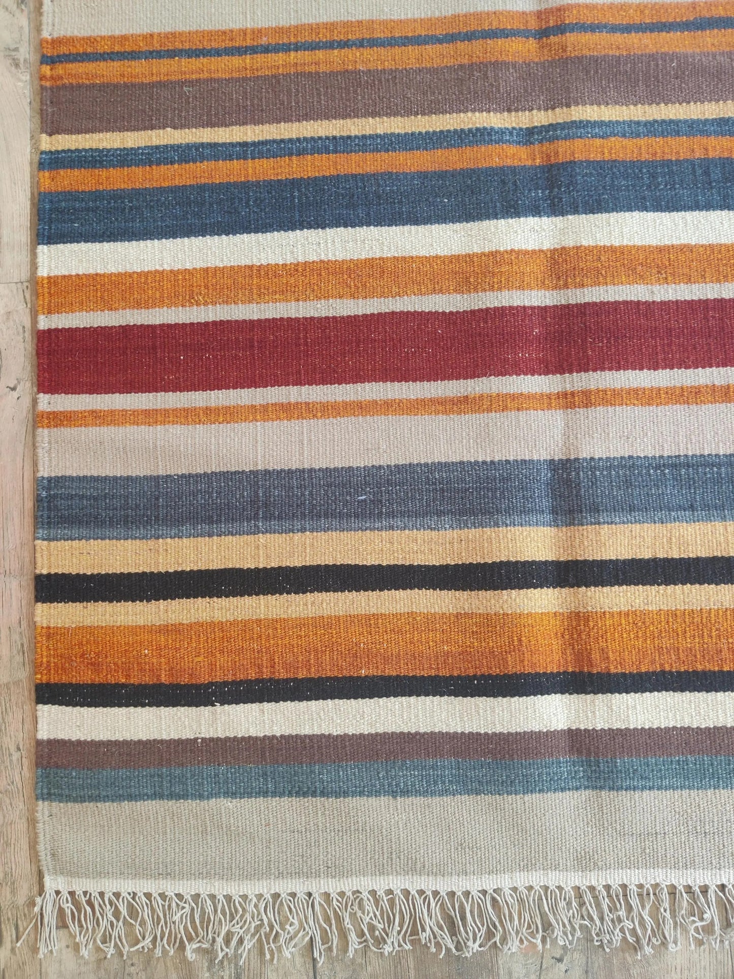 Canyon Sunset Striped Flatweave Area Rug