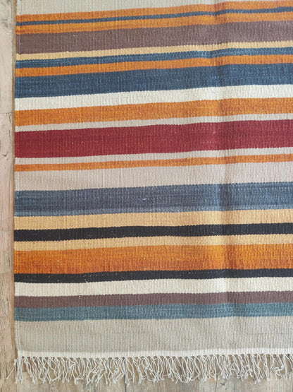 Canyon Sunset Striped Flatweave Area Rug