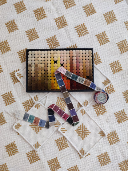 Mustard Pixel Starburst Geometric Rug