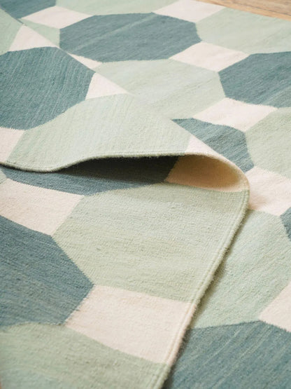 Sage & Mint Octagon cotton wool rug
