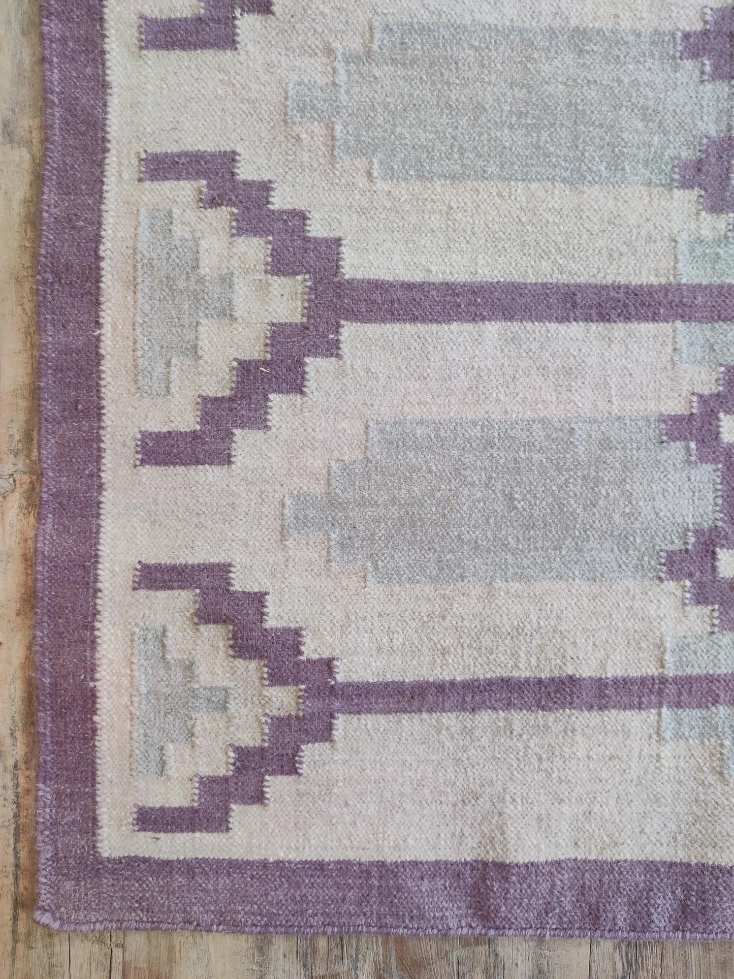 Pastel Geometric Flatweave Southwestern Rug