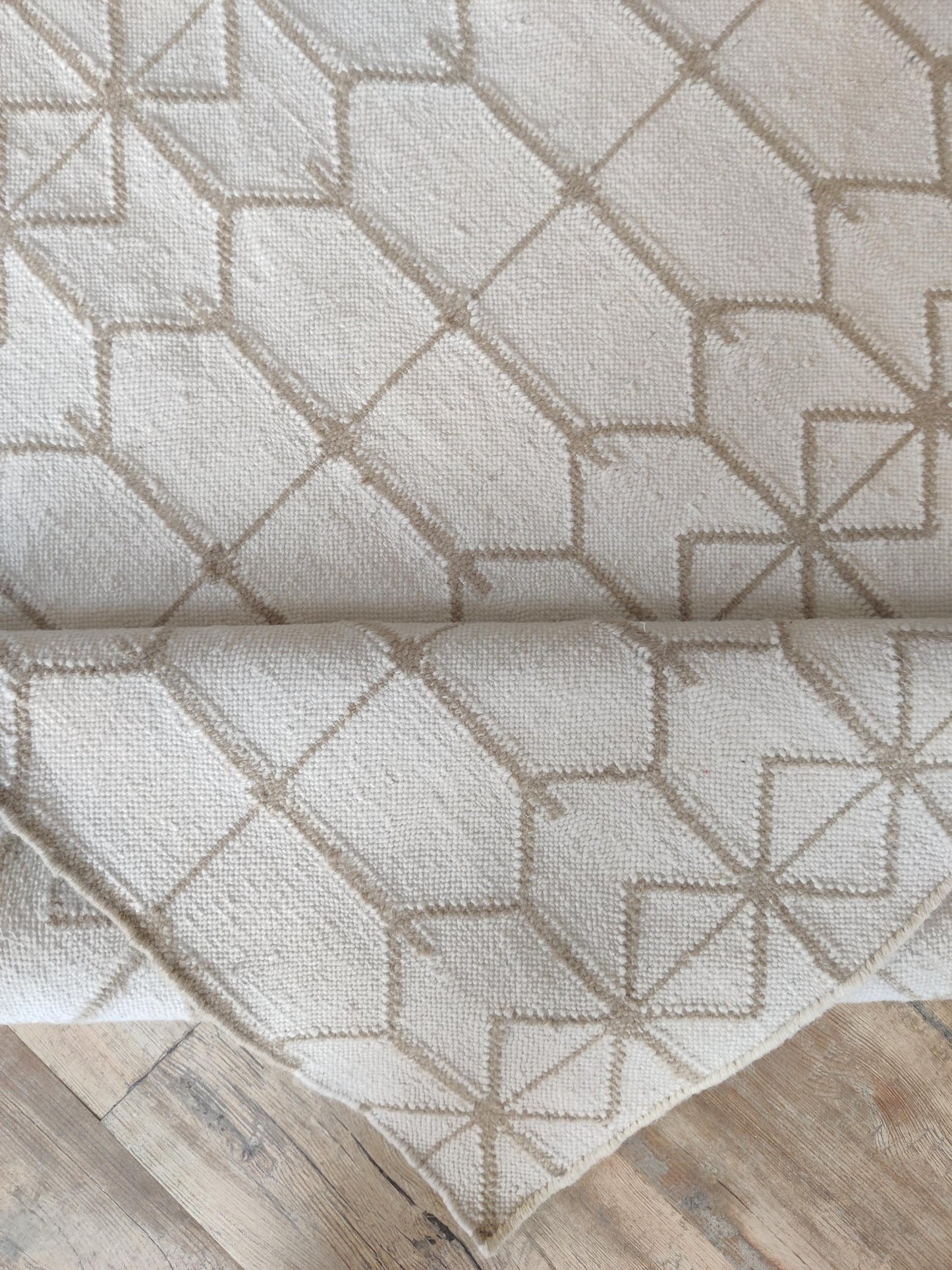 Morden Sahara Linear Mesh Cotton Wool Dhurrie