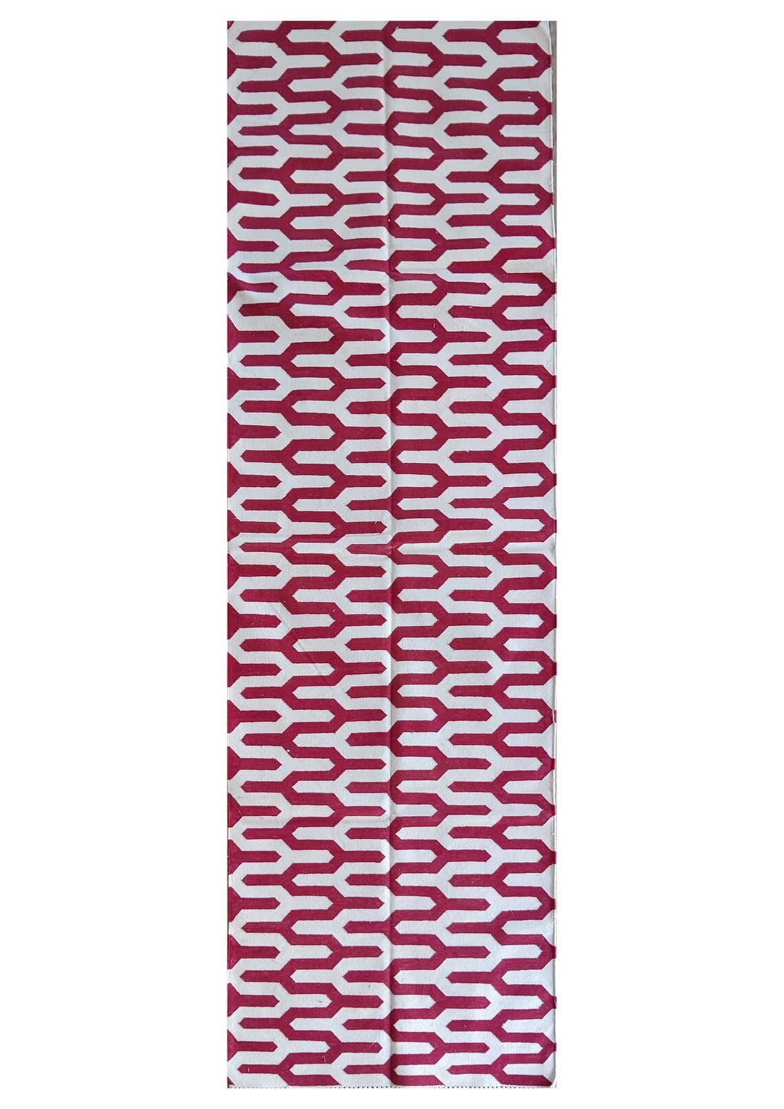 Red Custom Modern Runner, Cotton Stair Runner