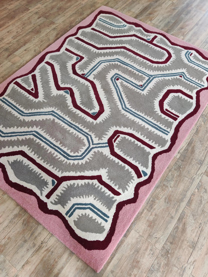 Postmodern Abstract Wool Tufted Area Rug