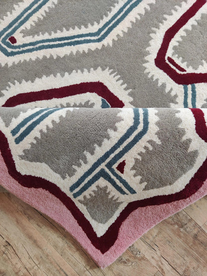 Postmodern Abstract Wool Tufted Area Rug