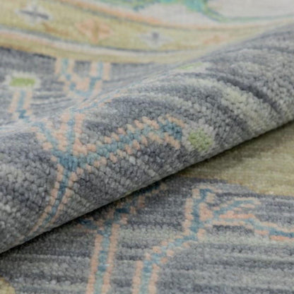 Slate Forest Meadow Traditional Tree Pattern Carpet