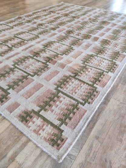 Sage & Earth Stairway Vertical Grid Pattern Area Rug
