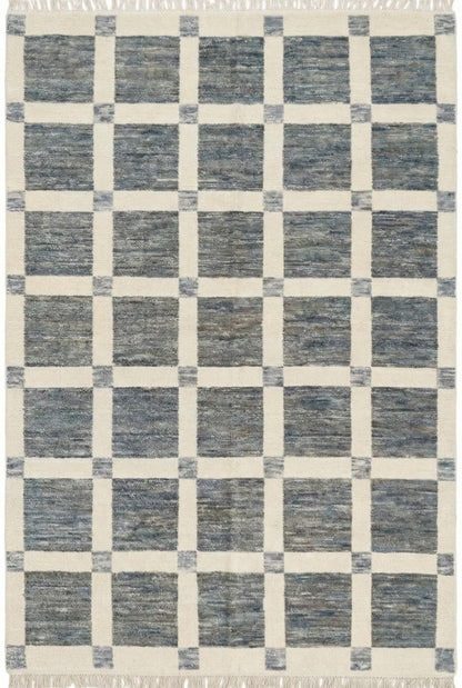 Turkish Handmade Wool Oushak Carpet, Modern Contemporary Minimalist Design for Bedroom