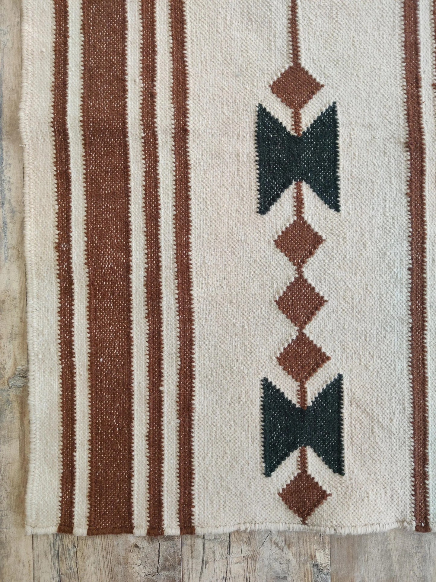 Southwestern Cotton Wool Runner Rug Handmade Flatweave Hallway Runner