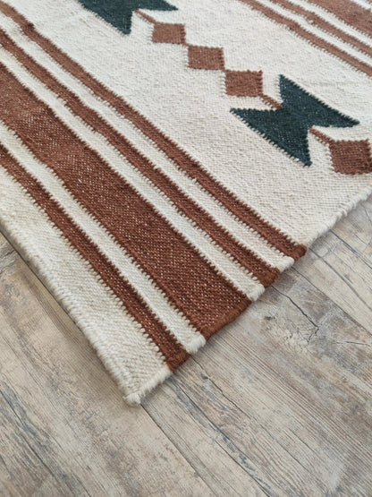 Southwestern Cotton Wool Runner Rug Handmade Flatweave Hallway Runner