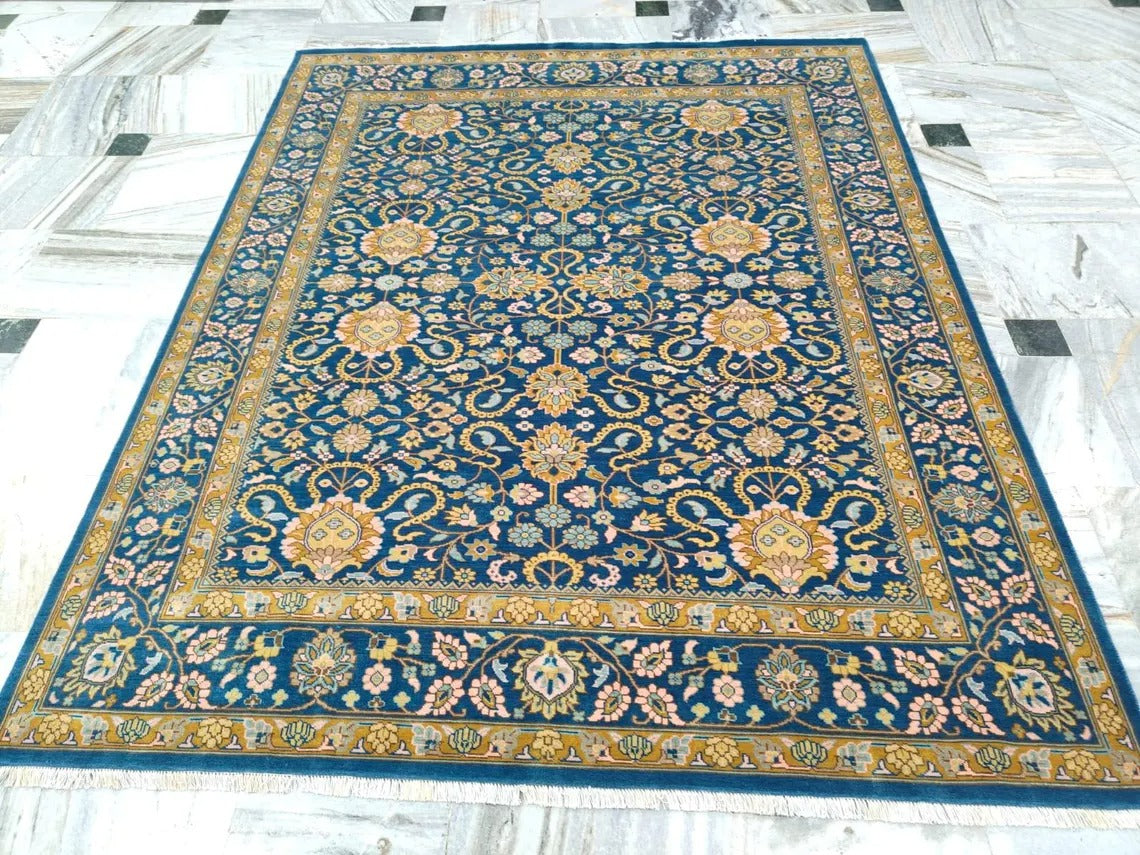 Royal Persian Garden Hand Knotted Wool Area Rug