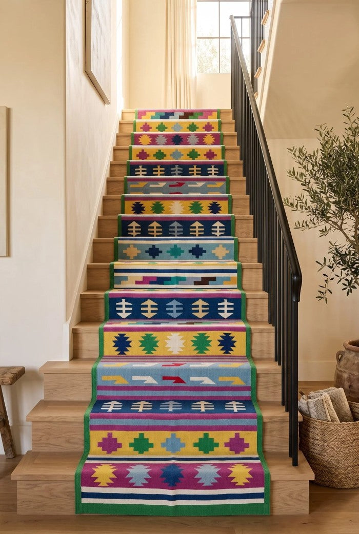Handmade Washable Runner, Modern Bedside Runner Rug