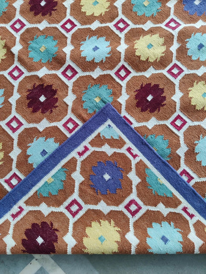 Geometric Jaipur Ogee cotton wool Area Rug