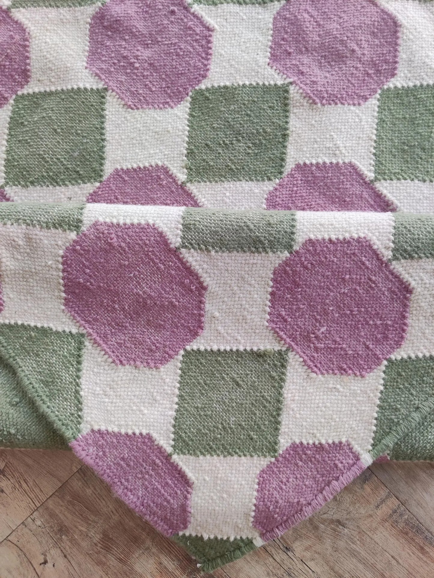 Vintage Harlequin Modern Octagon Diamond Dhurrie