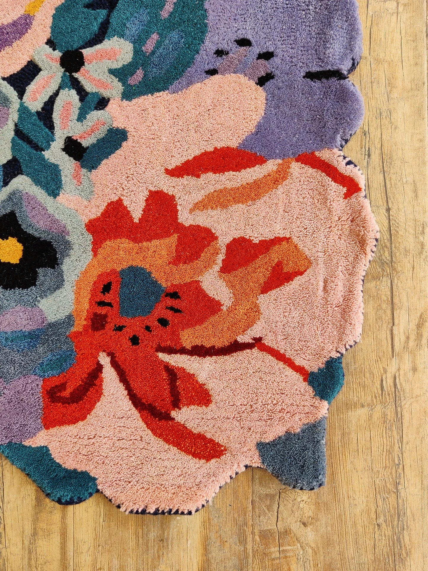 Botanical Bloomscape Abstract Floral Design rug