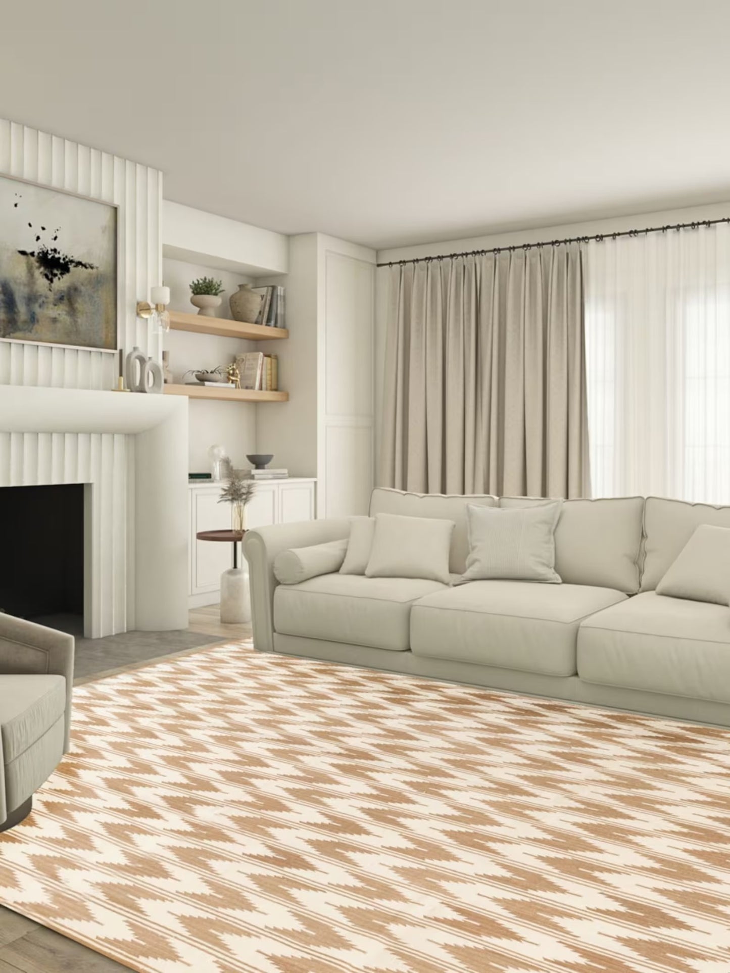 Handmade Flatweave Dhurrie Modern Cotton Rug