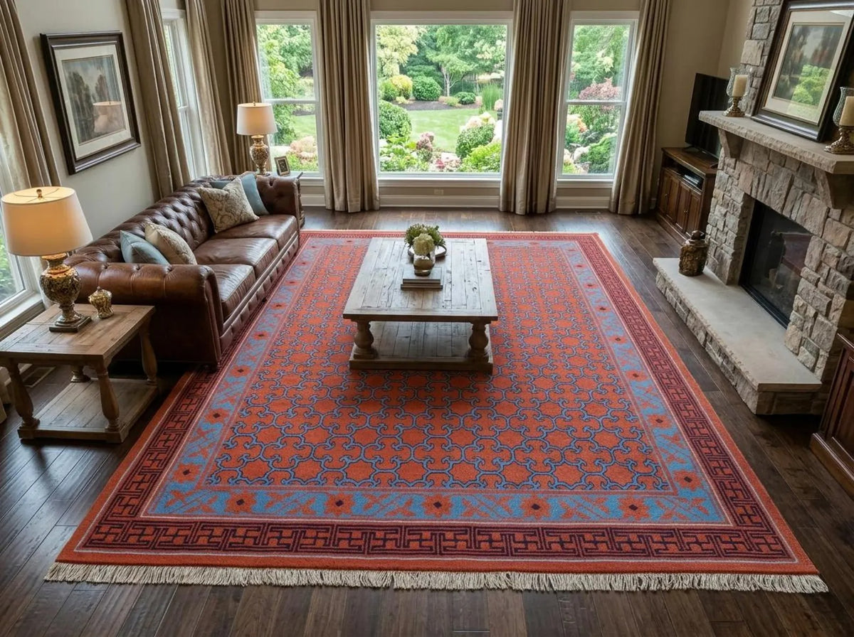 Multicolor Hand-Tufted Wool Rug,Luxury Living Room Rug,Custom Size Carpet