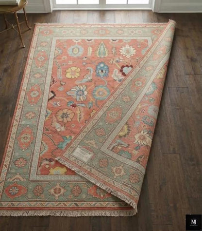 Coral Garden Heritage Hand knotted Traditional Living Room Decor