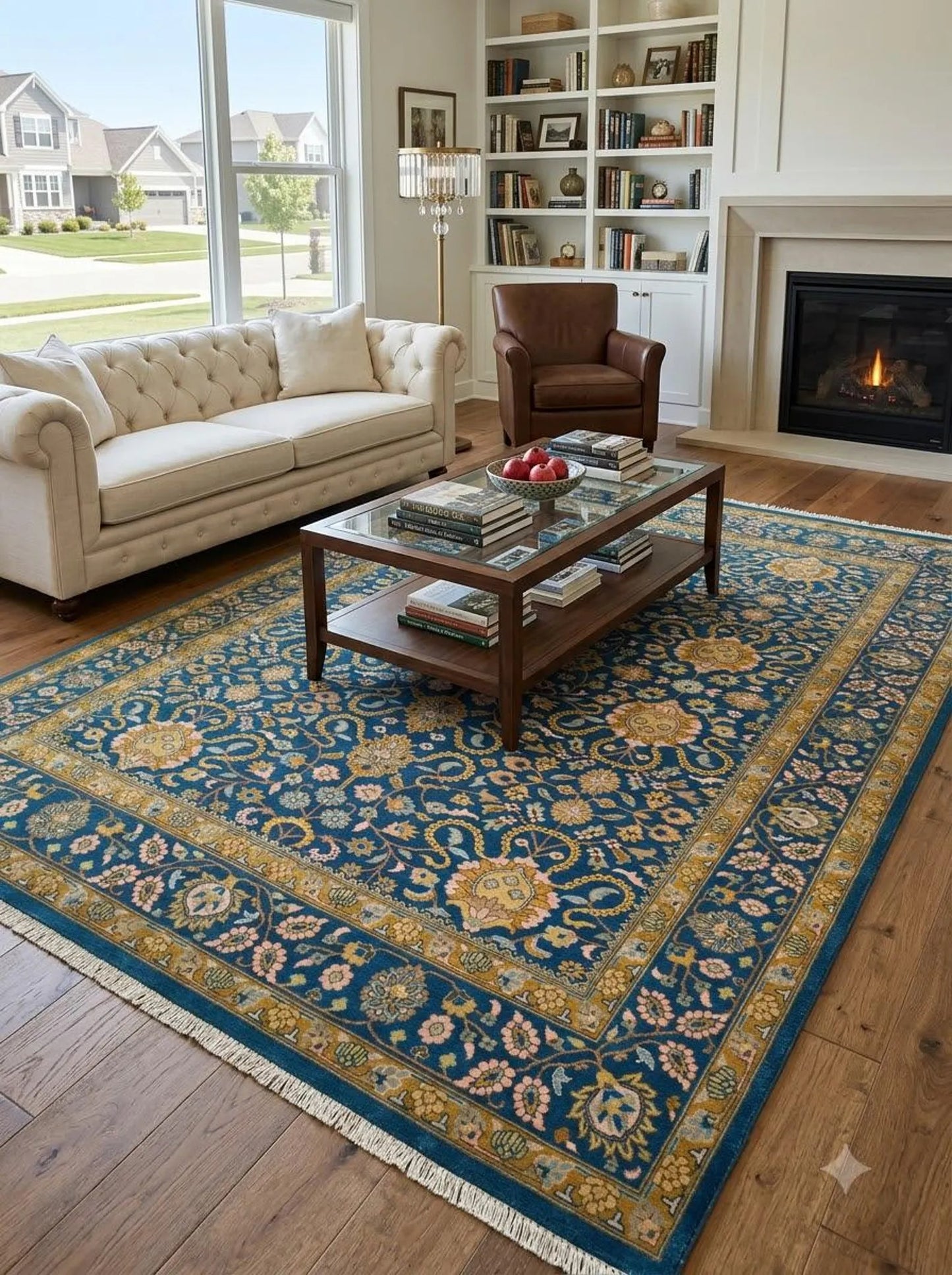 Royal Persian Garden Hand Knotted Wool Area Rug