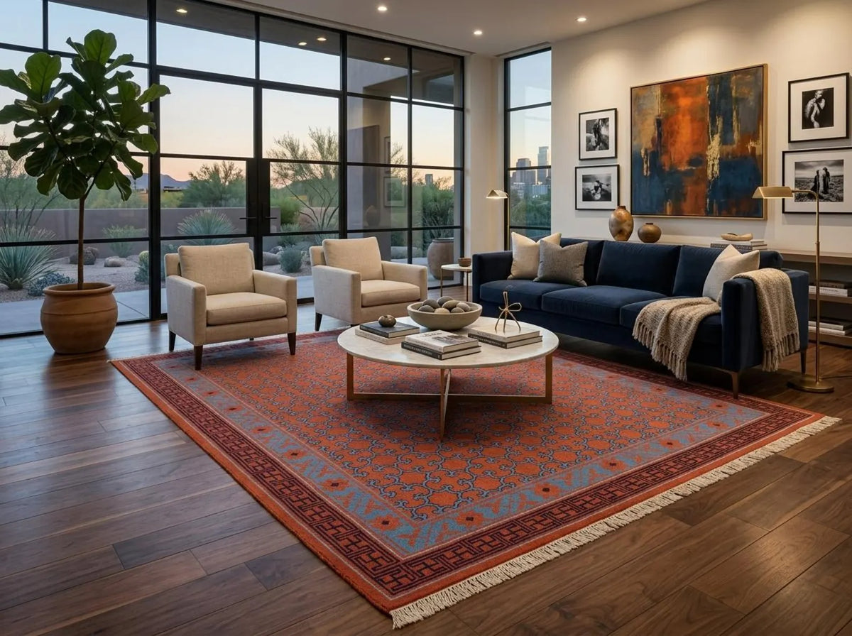 Multicolor Hand-Tufted Wool Rug,Luxury Living Room Rug,Custom Size Carpet