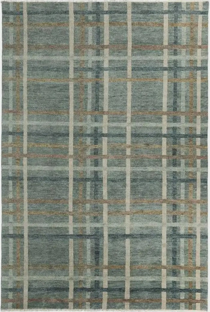 Rustic Slate Blue Checkered Custom Size US UK Interior Decor Rug
