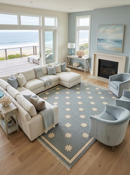 Scandinavian Hand Knotted Wool Rug US UK Interior Decor