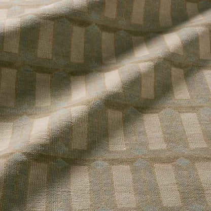 Beige Beveled Block Geometric Hand Knotted Wool Rug