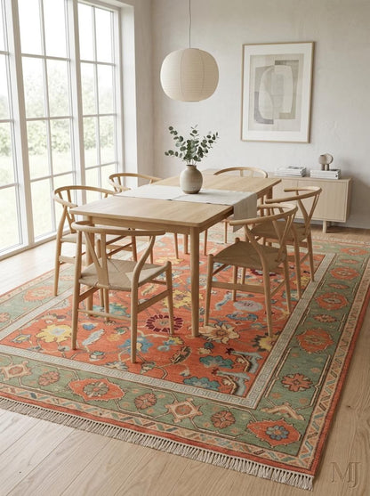 Coral Garden Heritage Hand knotted Traditional Living Room Decor