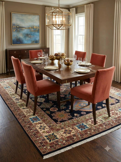 Noir Heritage Mosaic Hand Knotted Wool Area Rug