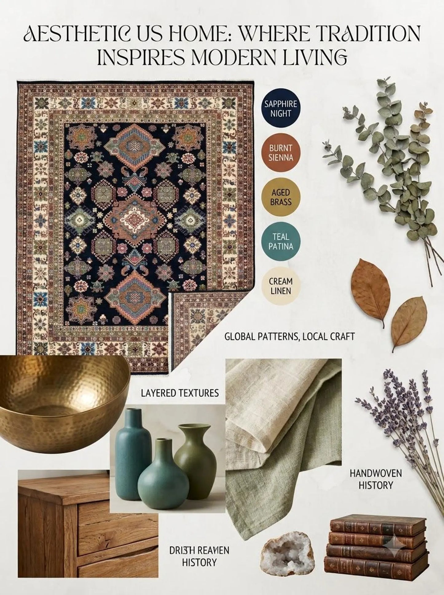 Noir Heritage Mosaic Hand Knotted Wool Area Rug