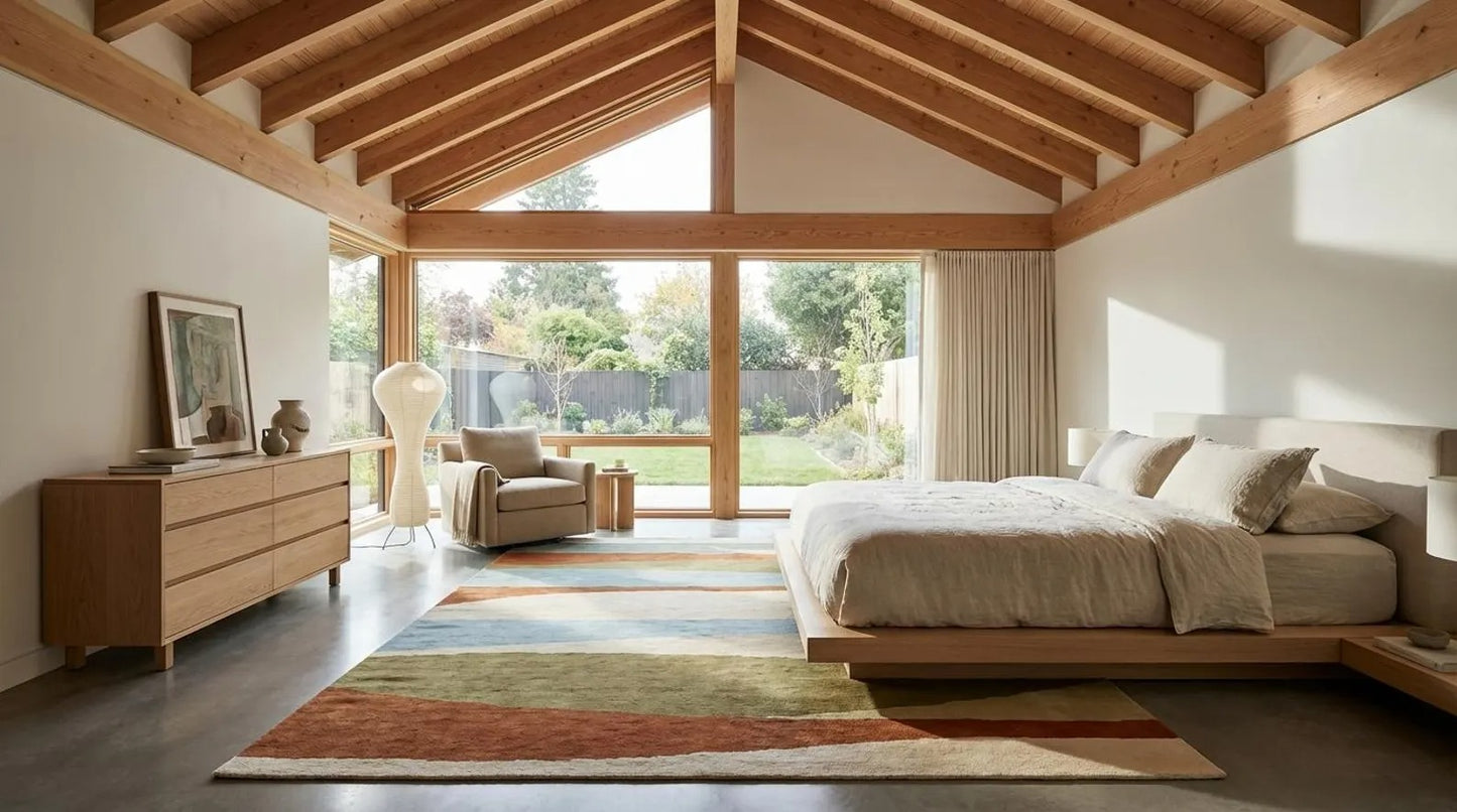 Handcrafted Contemporary Watercolor Carpet for Living Room