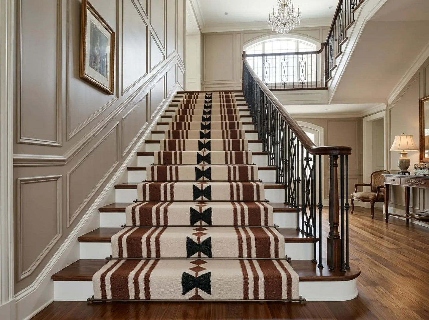 Southwestern Cotton Wool Runner Rug Handmade Flatweave Hallway Runner