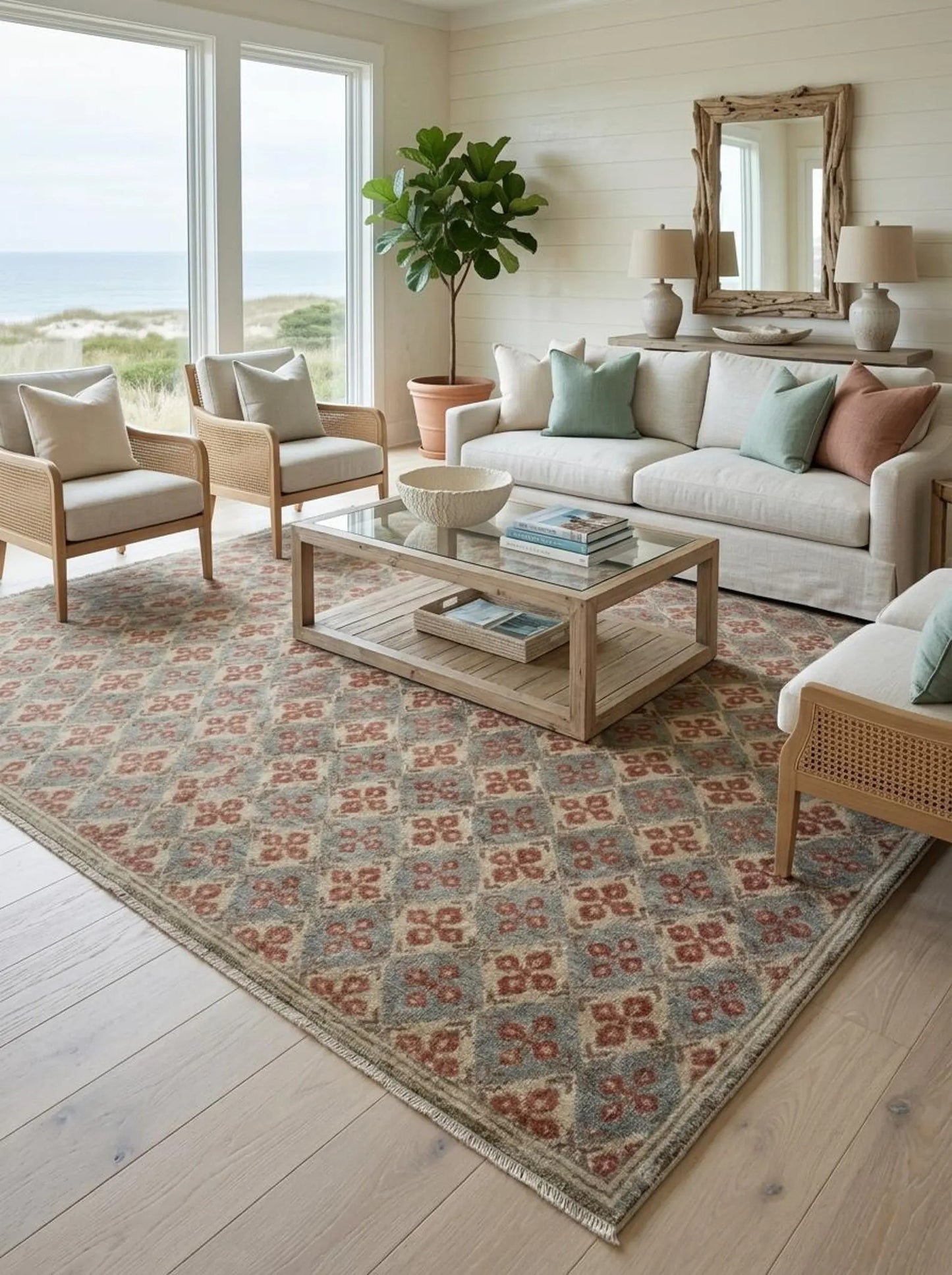 Rust Diamond Trellis Vintage Rustic US UK Home Decor