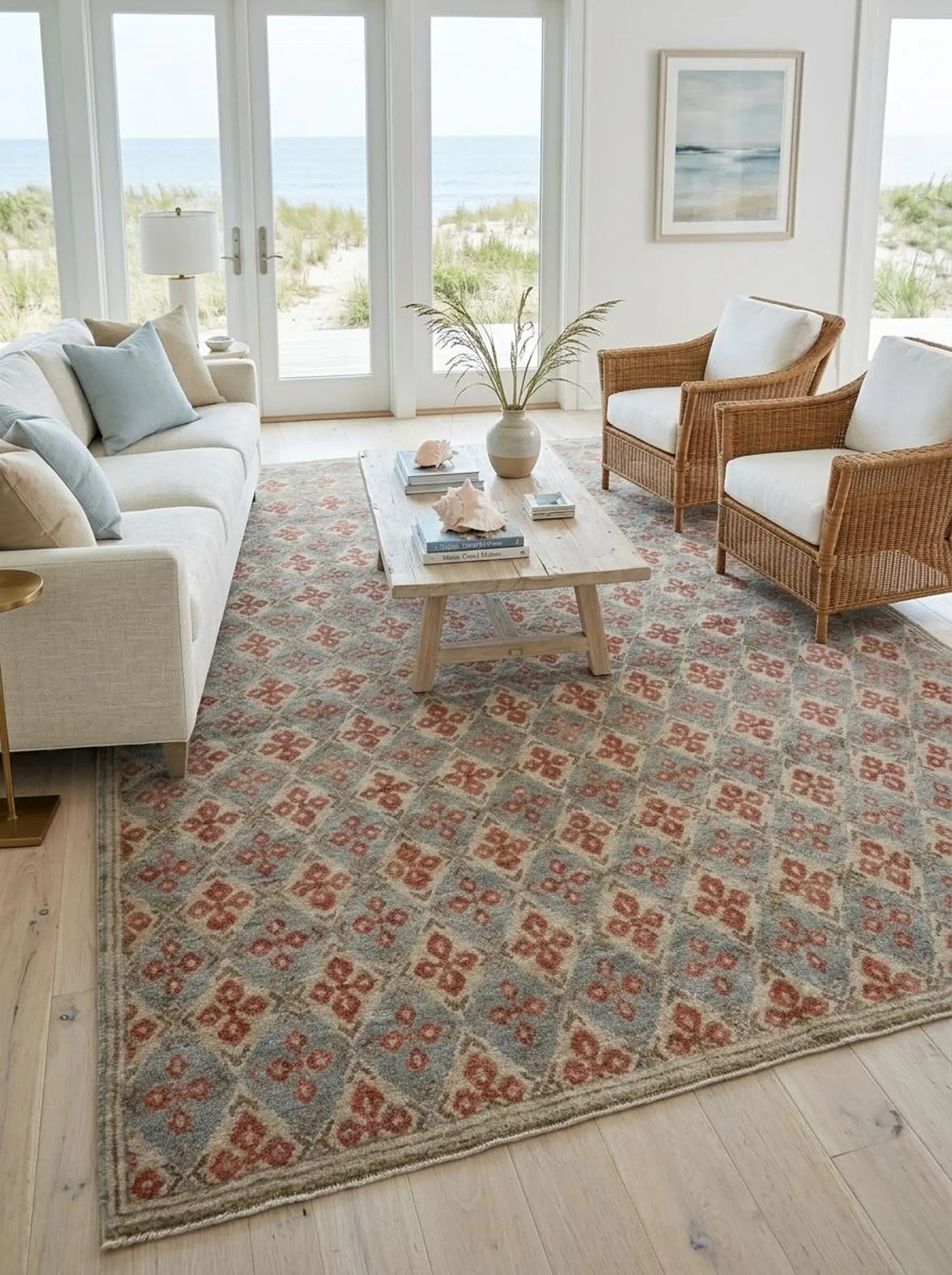 Rust Diamond Trellis Vintage Rustic US UK Home Decor