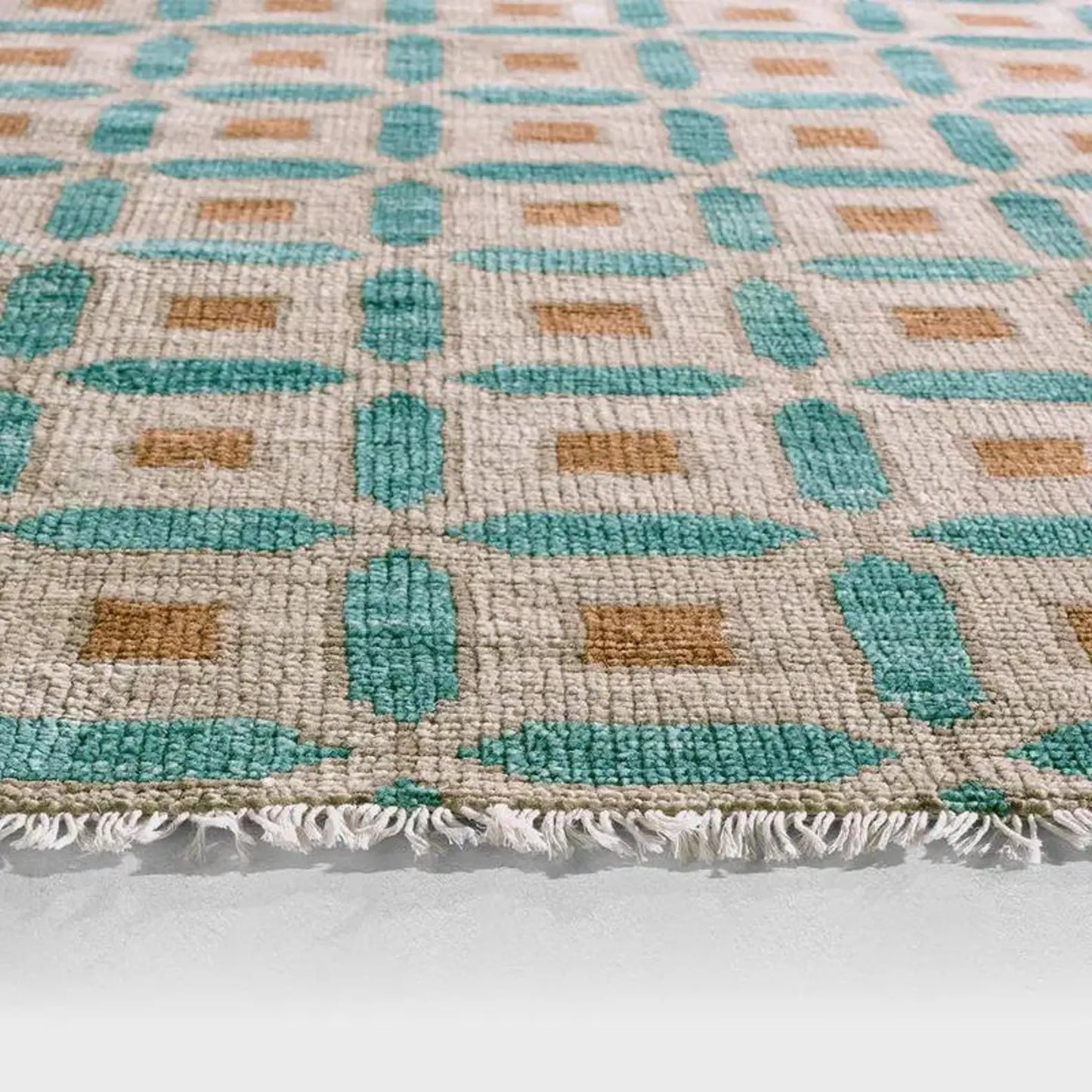 Hand Knotted Wool Oushak Rug Turkish Area Rug